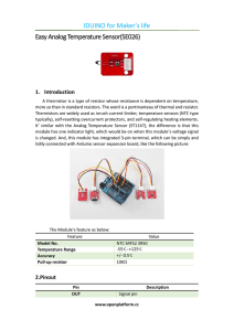 IDUINO for Maker`s life Easy Analog Temperature Sensor(SE026)