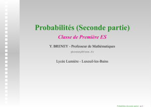 Probabilités (Seconde partie) - PharedesMaths