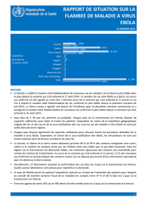 RAPPORT DE SITUATION SUR LA FLAMBEE DE MALADIE A