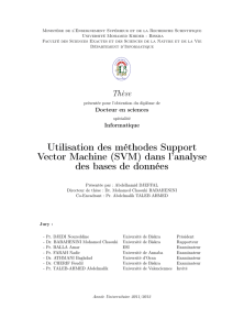 Utilisation des méthodes Support Vector Machine (SVM) dans l