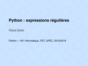 Python : expressions régulières