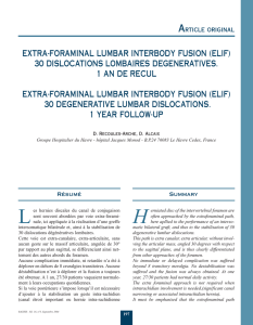extra-foraminal lumbar interbody fusion (elif) 30