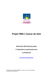 Projet FRM / Cancer du Sein