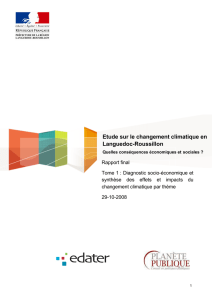 Etude sur le changement climatique en Languedoc