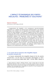 L`impact économique des fortes inégalités : problèmes et