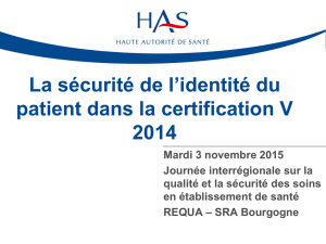 La sécurité de l`identité dans la certification v2014