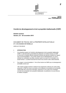 Comité du développement et de la propriété intellectuelle (CDIP)