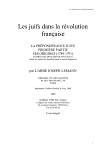 Les juifs dans la révolution française