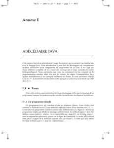 Annexe E - Abécédaire Java