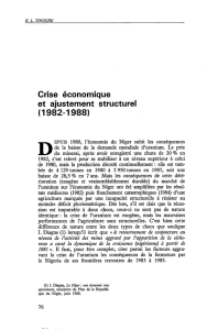 Crise économique et ajustement structurel