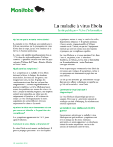 La maladie à virus Ebola