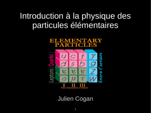 Introduction à la physique des particules élémentaires