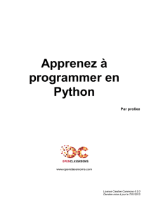 Apprenez à programmer en Python