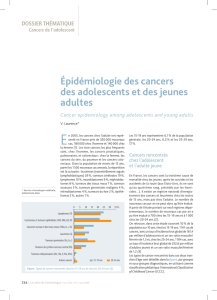 Épidémiologie des cancers des adolescents et des jeunes adultes