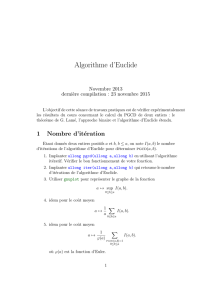 analyse de l`algorithme d`Euclide