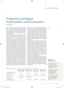 Fréquence cardiaque et pronostic cardiovasculaire