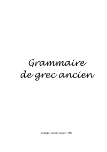 Grammaire de grec ancien - Collège St