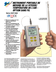 instrument portable de mesure de la vitesse/ température de l`air