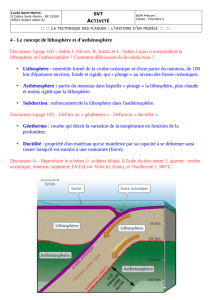 4 - Le concept de lithosphère et d`asthénosphère Document 3 page