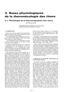 3. Bases physiologiques de la therl11oécologie des thons