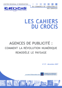 Cahier du CROCIS : Agences de publicité