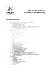 Guide des Sources d`Information Marketing