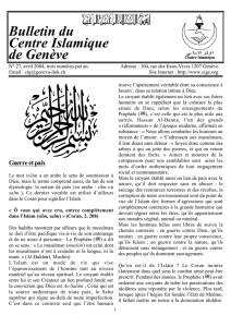 Bulletin n°27 - Centre Islamique de Genève