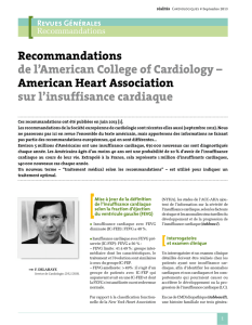 American Heart Association sur l`insuffisance cardiaque