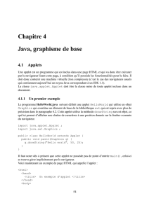 Chapitre 4 Java, graphisme de base