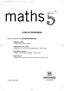 Mathématiques 5eme, Livre du professeur