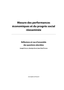 Mesure des performances économiques et du progrès