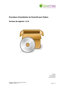 Procédure d`installation de Pywin32 pour Python