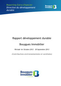 Rapport développement durable Bouygues Immobilier