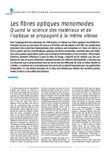 Les fibres optiques monomodes - ICMMO - Université Paris-Sud