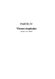 PARTIE IV Viroses tropicales
