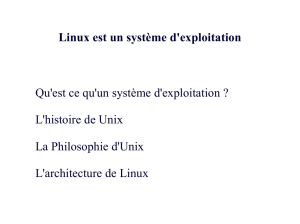 Linux est un système d`exploitation Qu`est ce qu`un système d