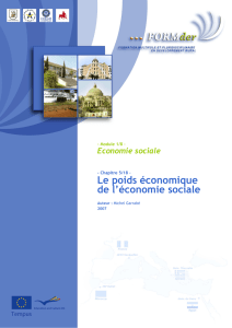 Le poids économique de l`économie sociale