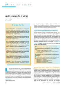 Auto-immunité et virus