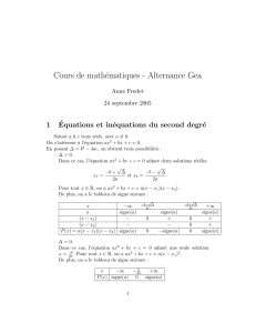Cours de mathématiques - Alternance Gea
