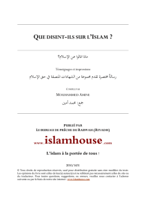 Que disent- ils sur l`islam?