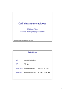 CAT devant une acidose
