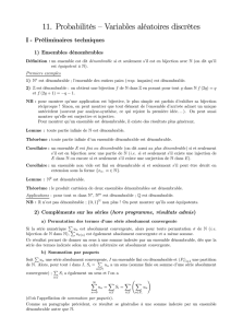 Ch.11 - Probabilités - Variables aléatoires discrètes