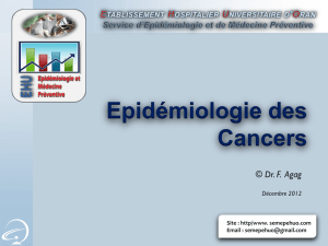 Epidémiologie des cancers