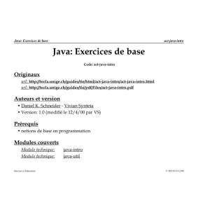 Java: Exercices de base