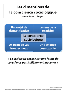 Conscience sociologique selon Peter Berger