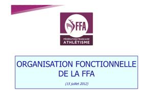 ORGANISATION FONCTIONNELLE DE LA FFA