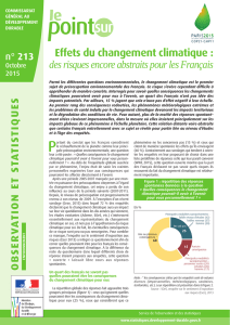 Effets du changement climatique : des risques