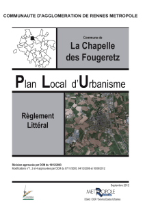 Plan Local d¶Urbanisme - La Chapelle des Fougeretz.