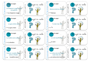 Cartes rituels sujet du verbe