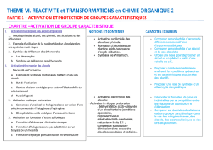 THEME VI. REACTIVITE et TRANSFORMATIONS en CHIMIE